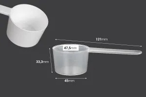 Мерителна лъжичка 50 ml пластмасова (PE) градуирана - 6 бр-2