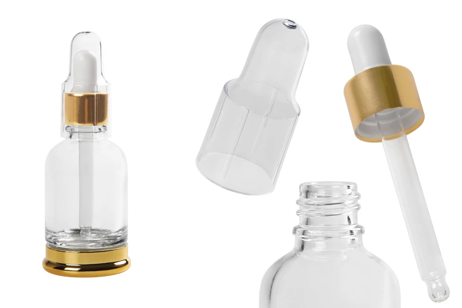 Стъклена бутилка 30 мл с капкомер с прозрачна капачка-изображение_продукт