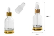 Стъклена бутилка 30 мл с капкомер с прозрачна капачка-изображение_размери