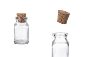 Малко стъклено шише с коркова тапа 6 мл-изображение_продукт