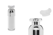 Пластмасова бутилка Airless 30 ml Акрилен ( вътрешно прозрачна и външно бяла) със помпа и капачка Пластмасова бутилка Airless 30 ml Акрилен ( вътрешно прозрачна и външно бяла) със помпа и капачка