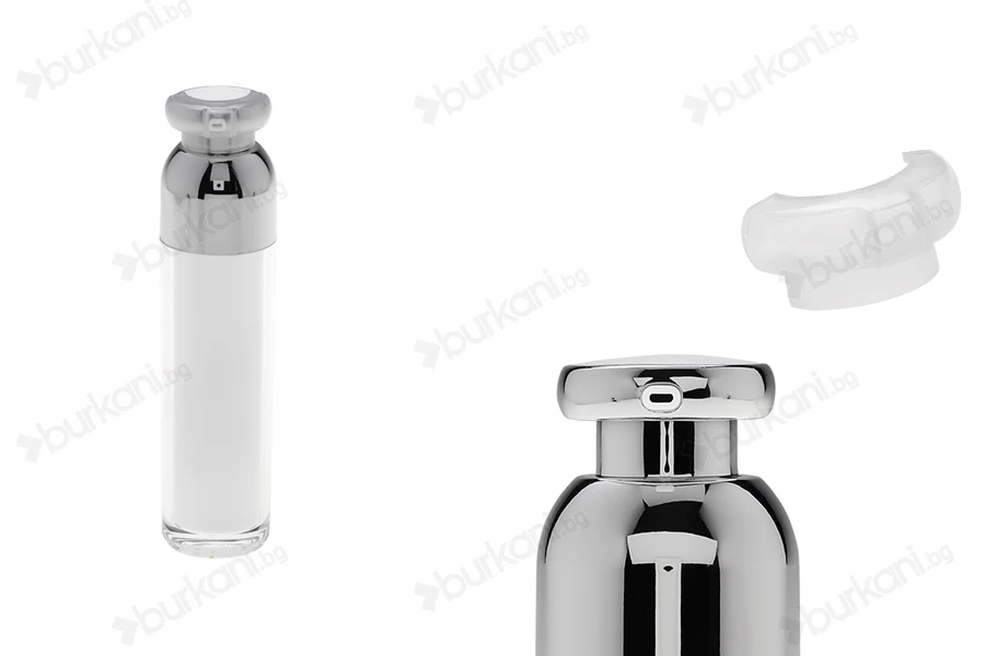 Луксозна Airless опаковка 50 мл (Прозрачна навън и бяла отвътре)  50 ml-изображение_продукт