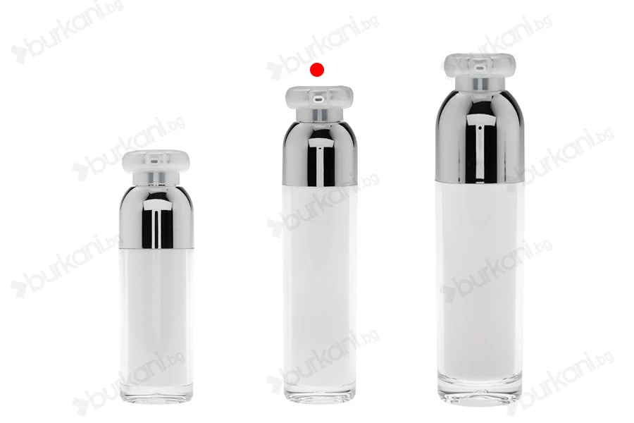 Луксозна Airless опаковка 50 мл (Прозрачна навън и бяла отвътре)  50 ml-изображение_група