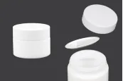 Стъклено бяло бурканче 30 мл за крем с капачка и с уплътнител-изображение_продукт