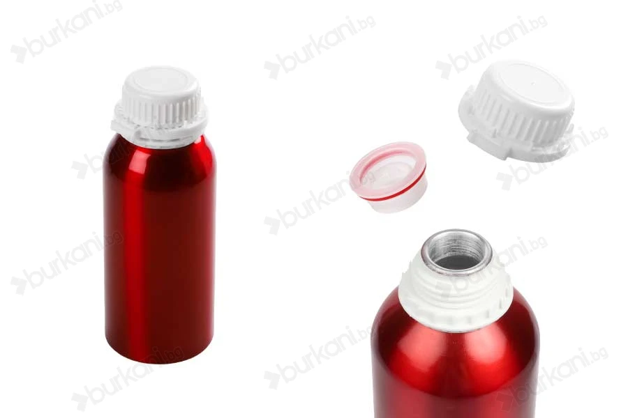 Aлуминиева бутилка 1000 ml с капачка за съхраняване  на есенции, парфюми и др.-изображение_продукт