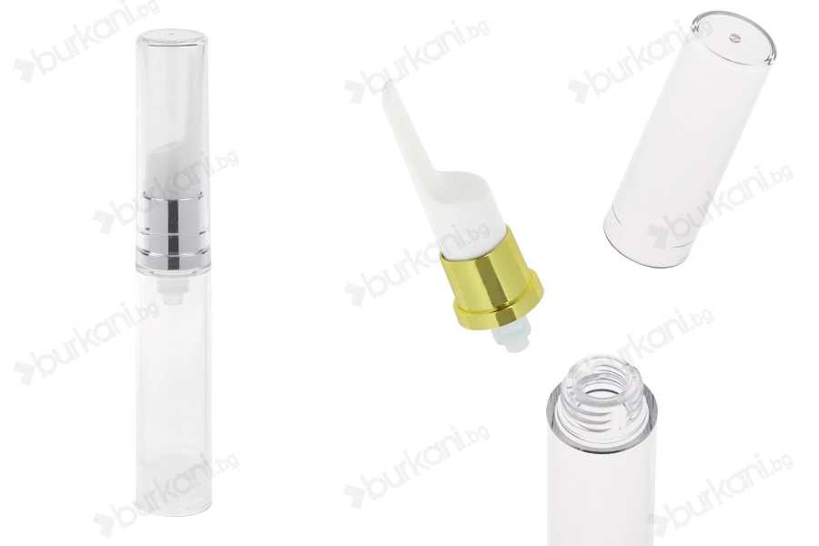 Пластмасова прозрачна бутилка за серуми Airless 10 ml-изображение_продукт
