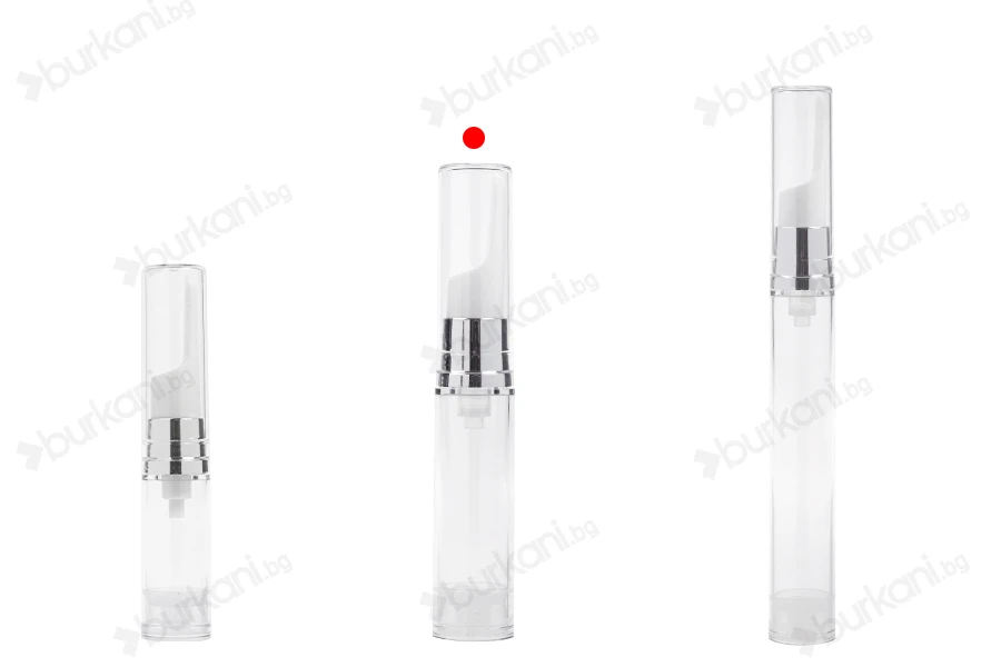 Пластмасова прозрачна бутилка за серуми Airless 10 ml-изображение_група