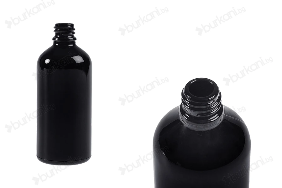 Стъклена черна бутилка за етерични масла PP18-изображение_продукт