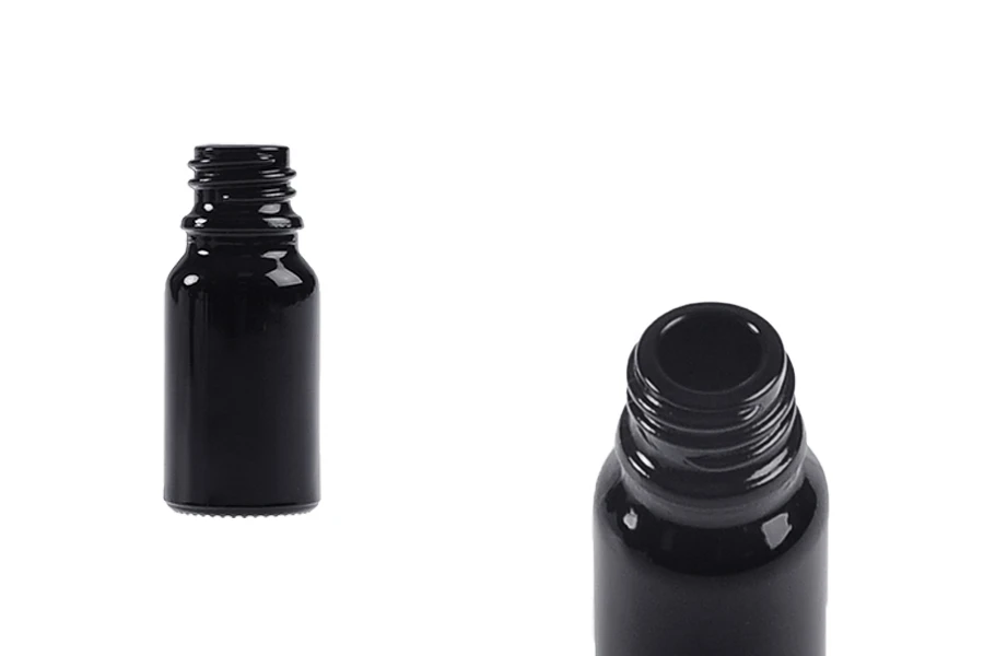 Стъклена черна бутилка 10 мл за етерични масла ПП18 Стъклена черна бутилка 10 мл за етерични масла ПП18-изображение_продукт