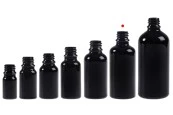 Стъклена черна бутилка за етерични масла 50 ml  PP18