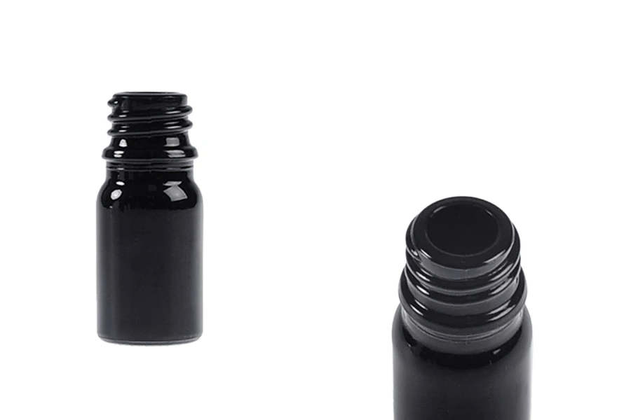 Стъклена черна бутилка за етерични масла 5 мл ПП18 Стъклена черна бутилка за етерични масла 5 мл ПП18-изображение_продукт