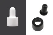 Kapak për pikatore, plastik me pompë (e zezë MAT) sigurimi CRC (PP 18)