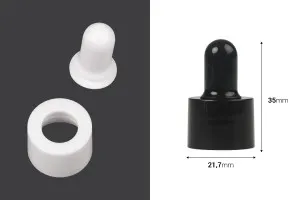 Kapak për pikatore, plastik me pompë (e zezë MAT) sigurimi CRC (PP 18)-2