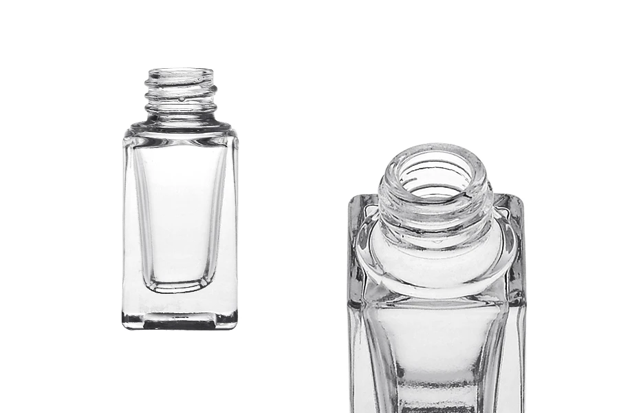 Стъклена правоъгълна бутилка 10 мл с гърловина ПП18 Стъклена правоъгълна бутилка 10 мл с гърловина ПП18-изображение_продукт