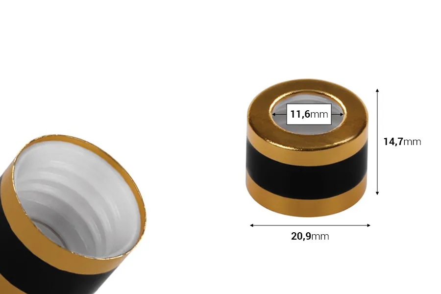 Алуминиев златен пръстен с черна ивица за пипети от 5 до 100 мл Алуминиев златен пръстен с черна ивица за пипети от 5 до 100 мл-изображение_размери