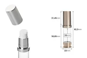 Пластмасова бутилка Airless 5 мл в опаковка по 12 броя.-2