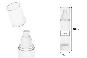 Пластмасова акрилна бутилка тип Airless 100 мл-2