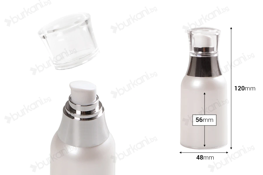 Бутилка Airless 50 ml за крем-изображение_размери
