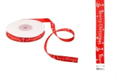 Коледна панделка в червен цвят 10 мм x 22,86 м-изображение_размери