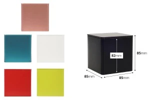 Метална квадратна кутия за съхраняване 85x85x85 в различни цветове-2