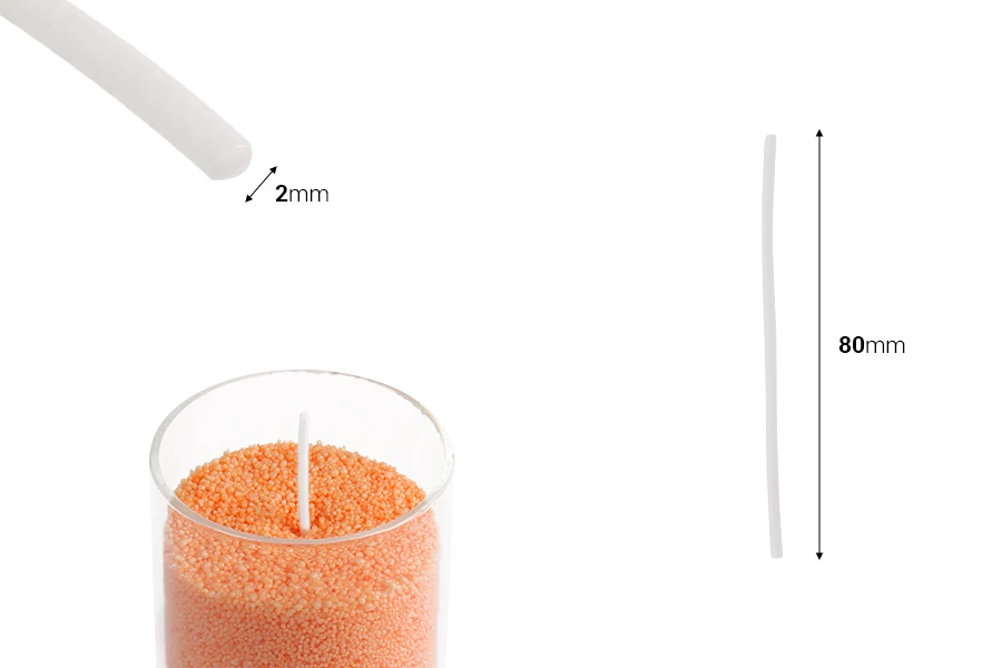 Фитили със соево покритие  (20х80 мм) - 50 бр-изображение_размери