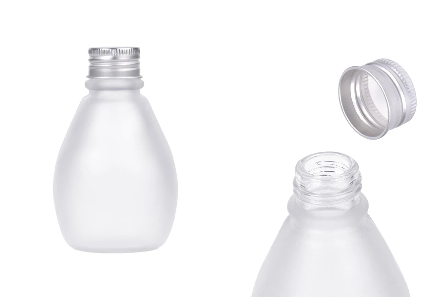 Стъклена матова бутилка 100 мл с алуминиева капачка - 6 бр.-изображение_продукт
