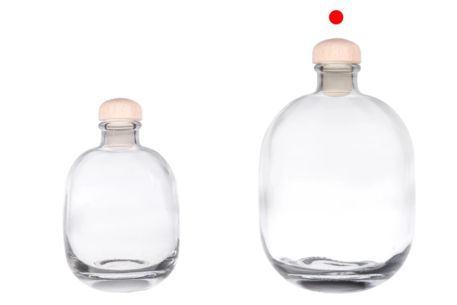 Стъклена елегантна бутилка 500 мл с тапа и капсула-изображение_група