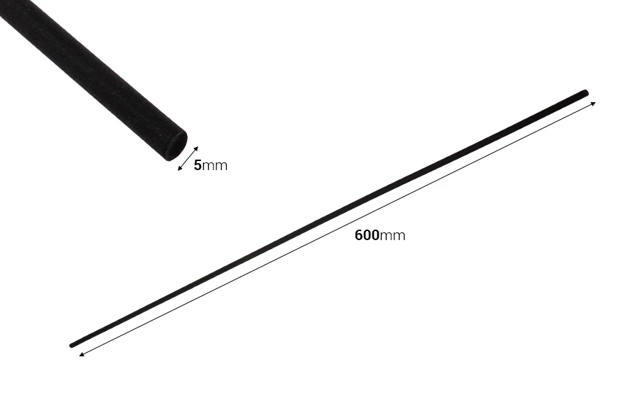 Пръчки Фибър 5х600 мм (меки) за арома дифузери в различни цветове - 6 бр.-изображение_размери