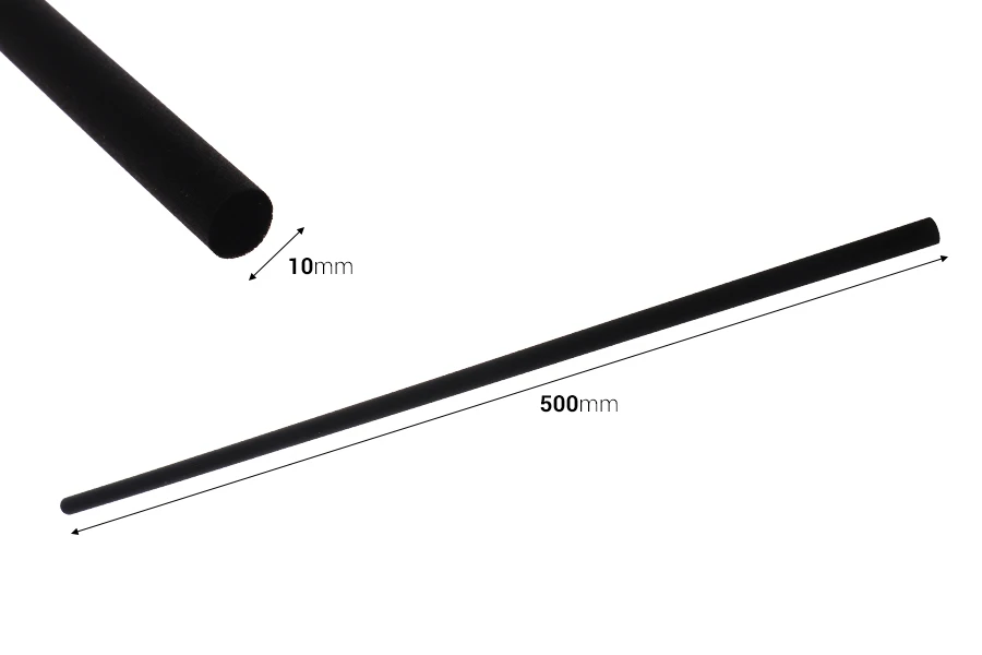 Фибър пръчица  10х500 мм (мек) за арома дифузер в различни цветове - 1 бр-изображение_размери