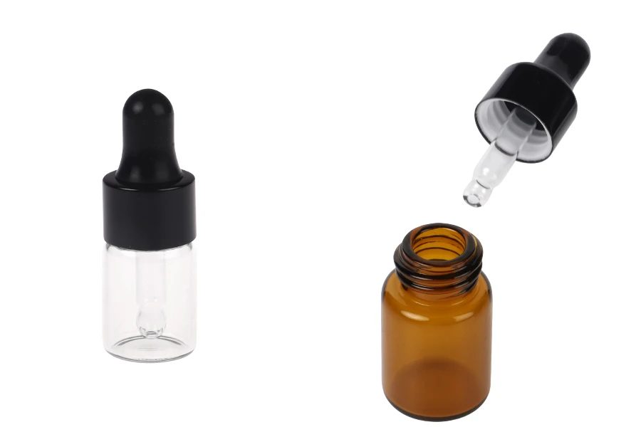 Стъклена бутилка 2 мл с капкомер - 12 бр.-изображение_продукт