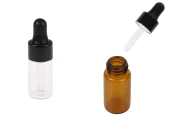 Стъклена бутилка 3 мл с капкомер - 12 бр.-изображение_продукт