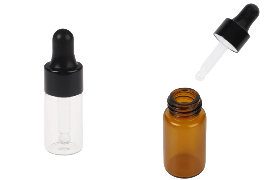 Стъклена бутилка 3 мл с капкомер - 12 бр.-изображение_продукт