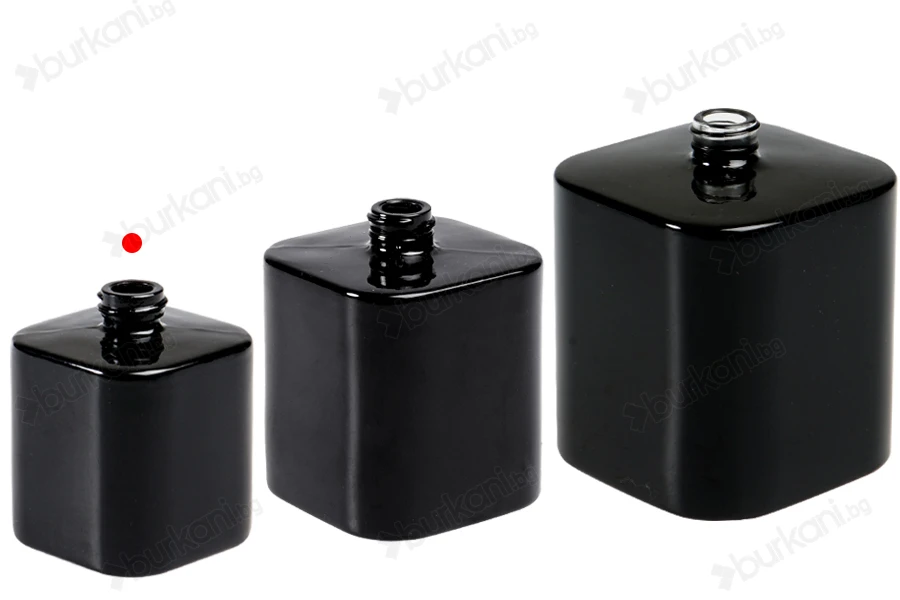 Луксозен стъклен флакон за парфюм 30 ml  с гърловина 15/400  (PP 15) в черен или бял цвят-изображение_група