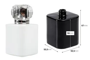 Луксозен стъклен флакон за парфюм 50 ml  с гърловина 15/400  (PP 15) в черен или бял цвят-2