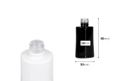 Стъклена овална бяла или черна бутилка за парфюм 30 ml 18/415 Стъклена овална бяла или черна бутилка за парфюм 30 ml 18/415