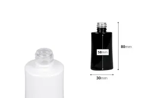 Стъклена овална бяла или черна бутилка за парфюм  30 ml 18/415-2