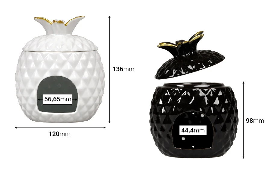 Керамично бурканче за свещички ( дифузер) във формата на ананас Керамично бурканче за свещички ( дифузер) във формата на ананас