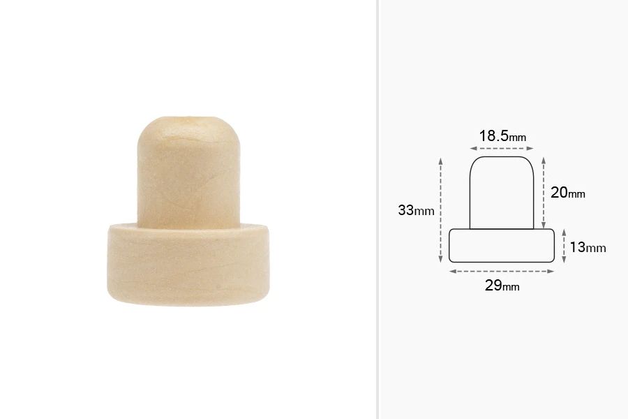 Синтетична тапа  Φ 18.5-изображение_размери