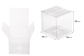 Сгъваема прозрачна PET кутия 70x70x70 мм - 50 бр Сгъваема прозрачна PET кутия 70x70x70 мм - 50 бр