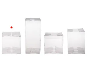 Сгъваема прозрачна PET кутия 70x70x70 мм - 50 бр-5