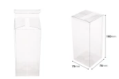 Сгъваема прозрачна PET кутия 70x70x160 mm - 50 бр. Сгъваема прозрачна PET кутия 70x70x160 mm - 50 бр.