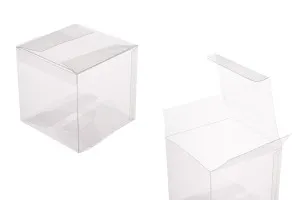 Сгъваема прозрачна PET кутия 90х90х90 мм - 50 бр-1