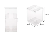 Сгъваема прозрачна PET кутия за опаковки 90x90x120 mm - 50 бр. Сгъваема прозрачна PET кутия за опаковки 90x90x120 mm - 50 бр.