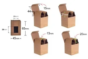 Хартиена кутия за бурканчета 30ml и  40ml, с размери 45x45x65 - 50 бр.-2