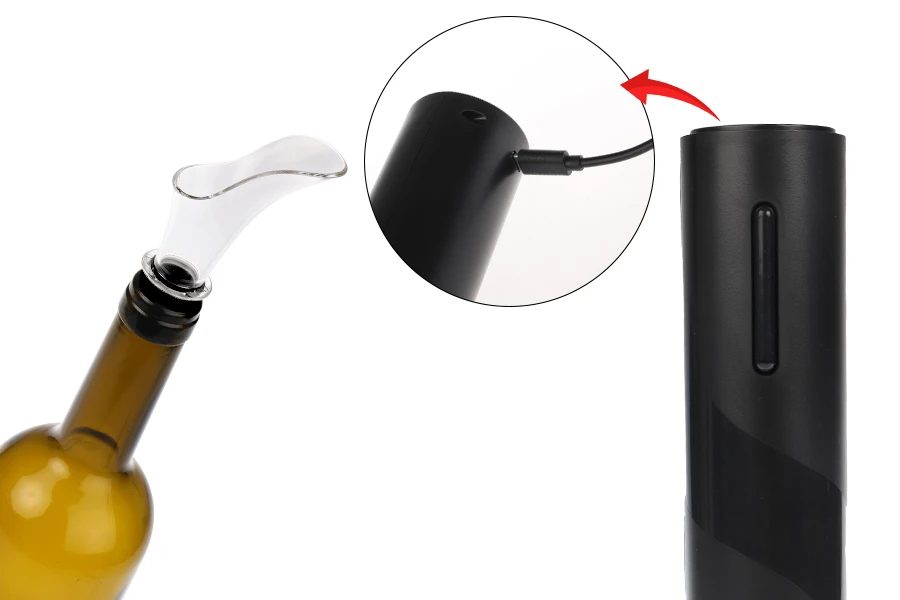 Електронен тирбушон с аксесоари за винени бутилки-изображение_група