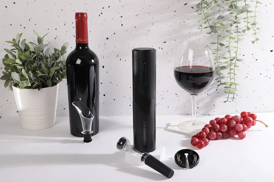 Електронен тирбушон с аксесоари за винени бутилки-изображение_група