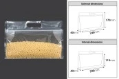 Пластмасови прозрачни торбички тип Doy Pack с размер 240x40x170 mm цип- 50 бр. Пластмасови прозрачни торбички тип Doy Pack с размер 240x40x170 mm цип- 50 бр.