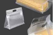 Полупрозрачни торбички тип ДОЙ ПАК с размер 240x40x170 mm с цип и възможност за термозапечатване - 50 бр. Полупрозрачни торбички тип ДОЙ ПАК с размер 240x40x170 mm с цип и възможност за термозапечатване - 50 бр.