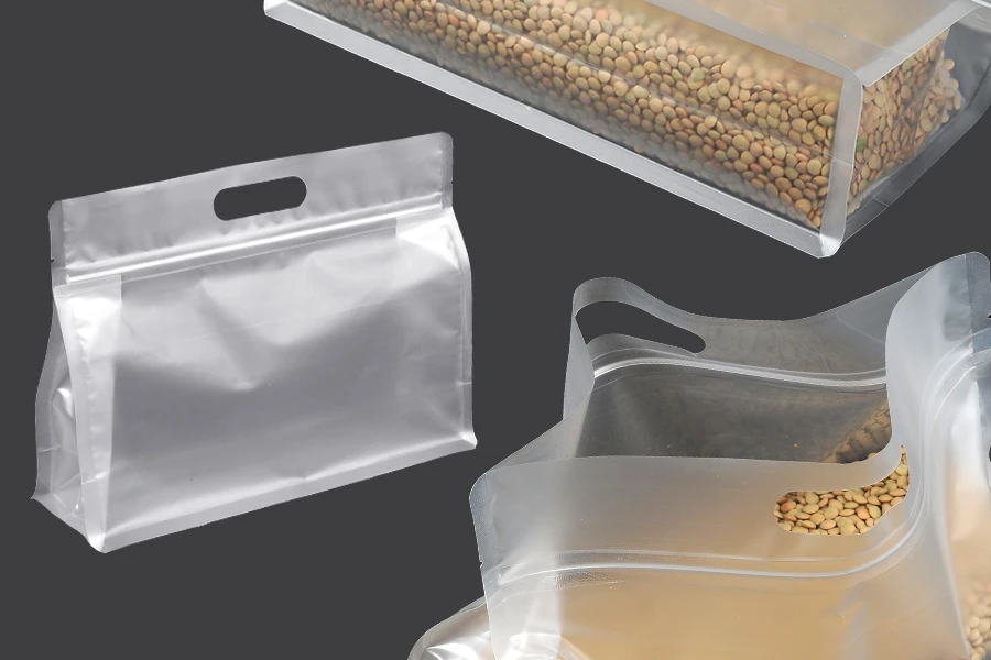 Полупрозрачни пластмасови торбички тип ДОЙ ПАК с размер 255x40x190 mm с цип - 50 бр.-изображение_продукт