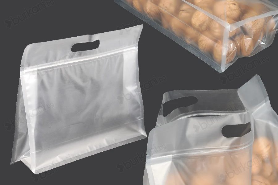 Торбички Doy Pack 295x40x230 мм, прозрачни, с цип, отвор и термозапечатващи се - 50 бр.-изображение_продукт